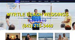 Desktop Screenshot of myrtlebeachsimpleweddingday.com